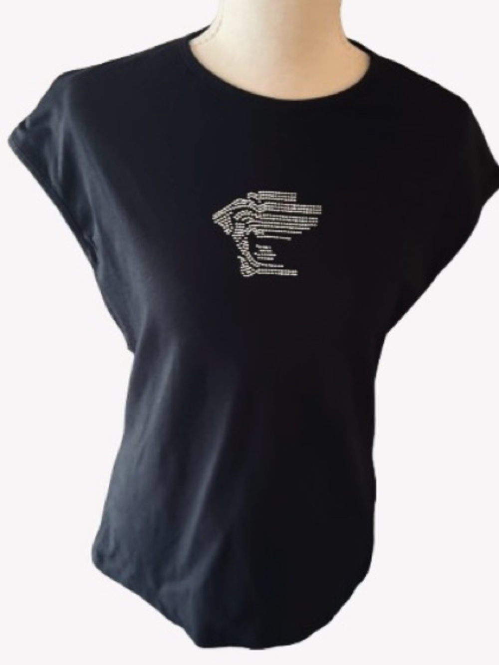 NWT Versace Sport Vintage RARE Blingy  Y2K 90s Tee Designer Logo Shirt Top XL
